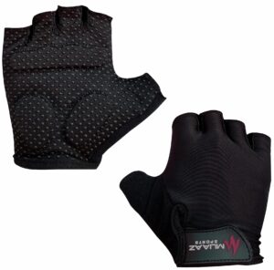 half finger cycling gloves bike gloves bicycle gel padded fingerless cycle gloves (black, small