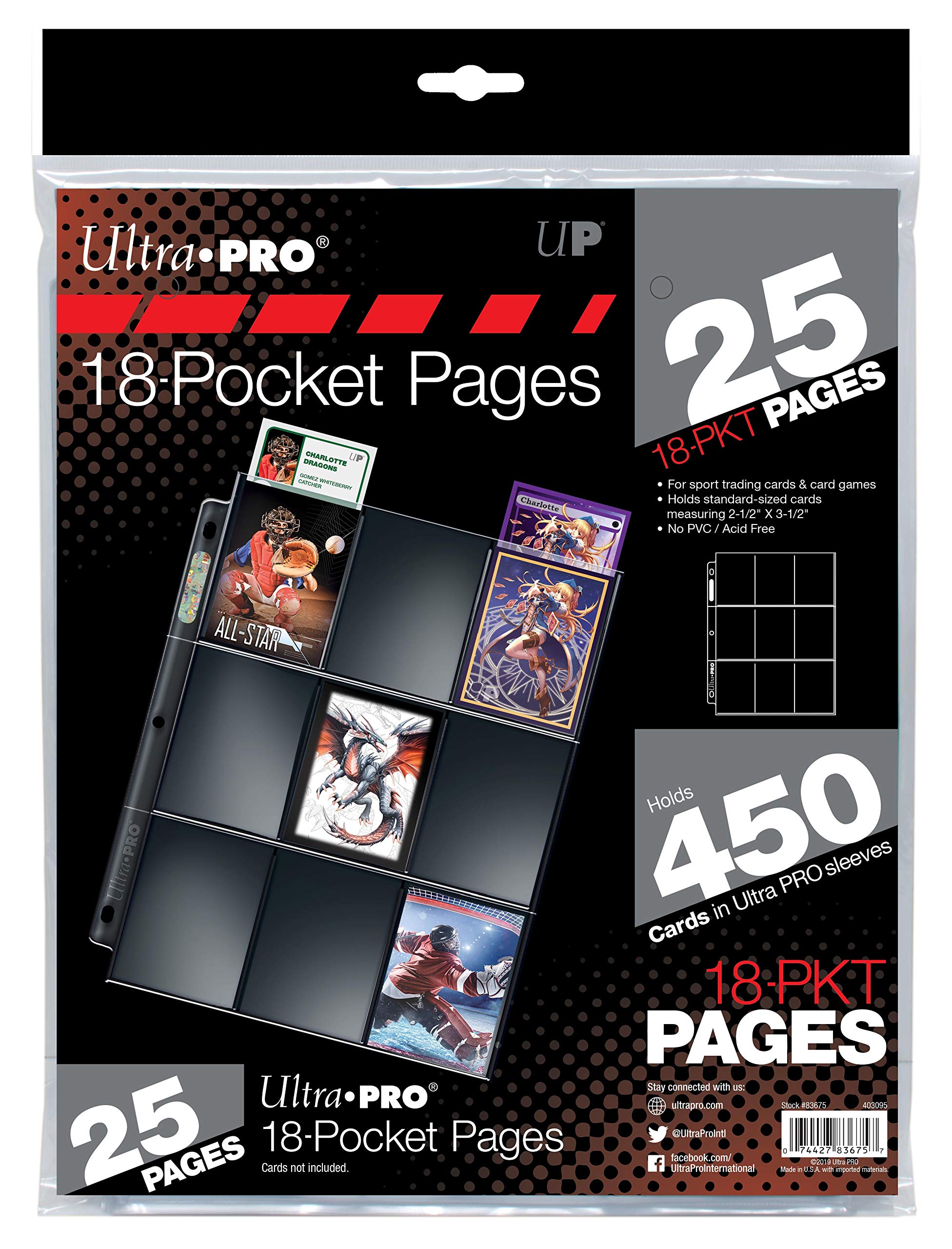 Ultra PRO Silver Series 18-Pocket Pages (25 ct.)