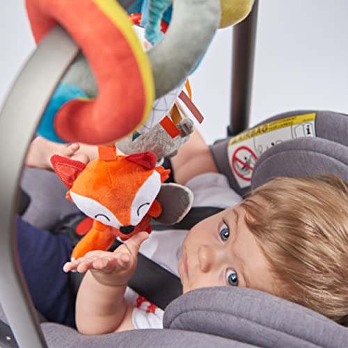 Diono Activity Spiral Baby Toy, Bright Plush Activity Spiral with Interactive Hanging Toys, Perfect for Strollers, Car Seat Bar