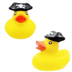 The Dreidel Company St. Patrick's Pirate Rubber Duck Toy Duckies for Kids, Bath Birthday Projects Gifts Baby Showers Classroom Summer Beach and Pool Activity Party Favors, 2" (6-Pack)