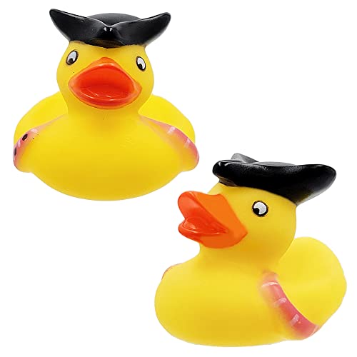 The Dreidel Company St. Patrick's Pirate Rubber Duck Toy Duckies for Kids, Bath Birthday Projects Gifts Baby Showers Classroom Summer Beach and Pool Activity Party Favors, 2" (6-Pack)