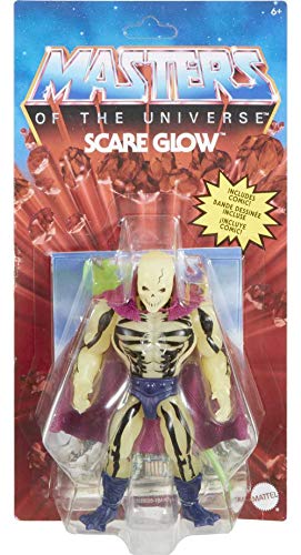 Masters of the Universe Origins Scare Glow 5.5-in Action Figure, Battle Figure for Storytelling Play and Display, Gift for 6 to 10-Year-Olds and Adult Collectors