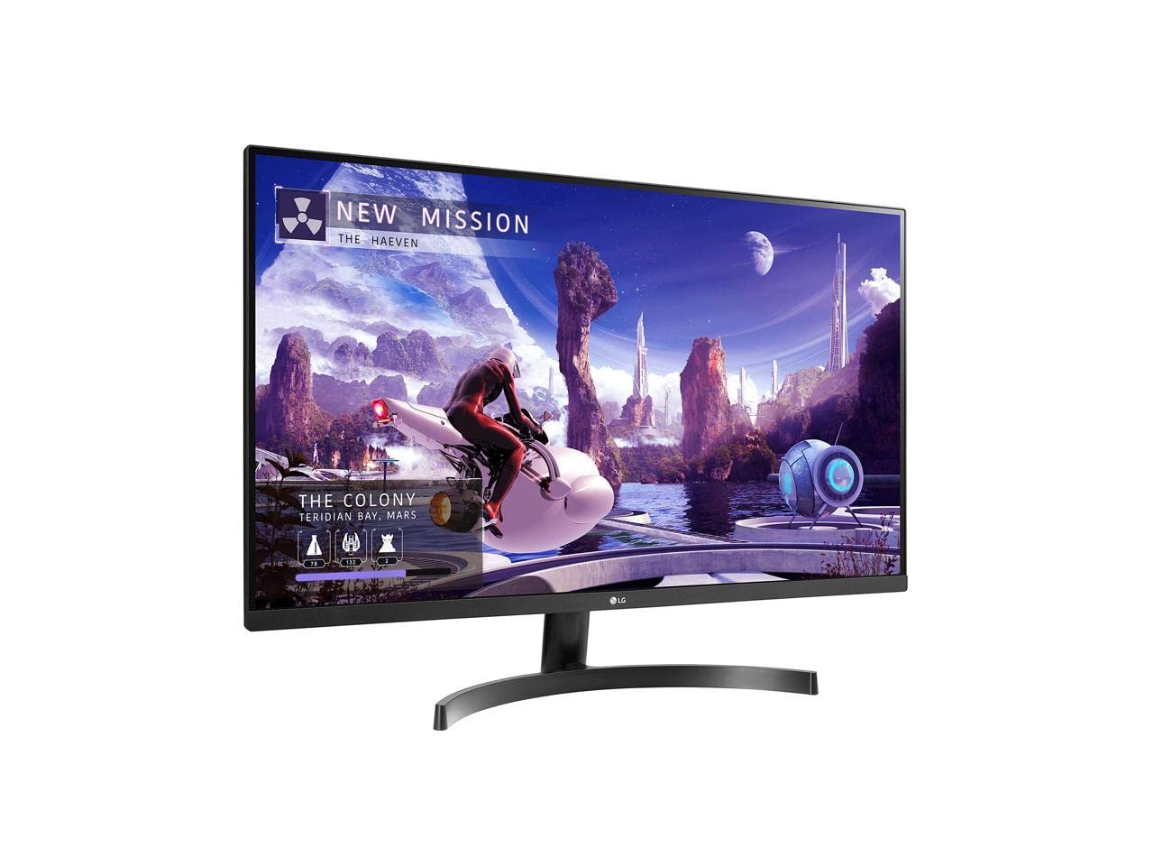 LG 27QN600-B 27” QHD (2560 x 1440) IPS Display with FreeSync, sRGB 99% Color Gamut, HDR10 with a 3-Side Virtually Borderless Design, Black