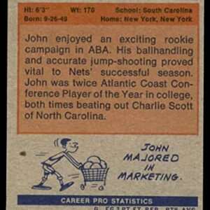 1972 Topps # 182 John Roche New York Nets (Basketball Card) VG/EX Nets South Carolina