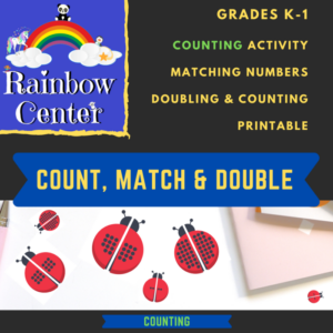 number counting, matching & doubling - printable activity - grades k-1