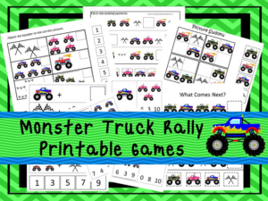 30 printable monster truck rally games and activities