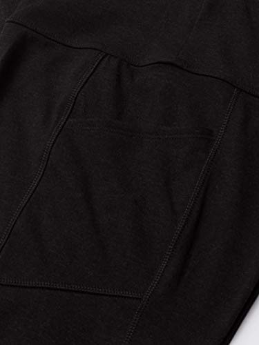 Spalding Women's Activewear Cotton Blend High Waist Legging with Pockets, 25.5" Inseam Black