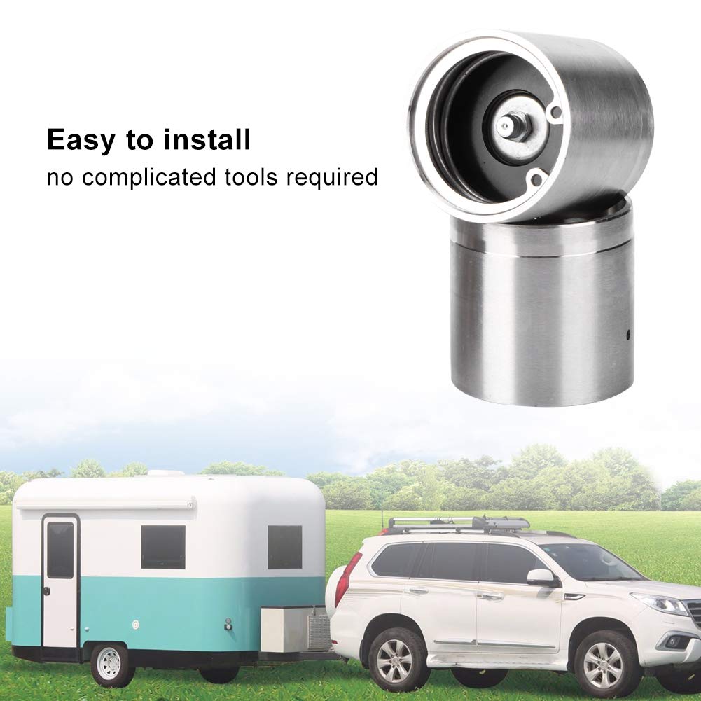 4pcs 2.441in Stainless Steel Trailer Bearing with Protective Buddy Bra Accessory, Automatic Check Function