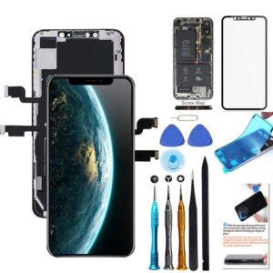 for iphone xs max screen replacement 6.5 inch lcd touch screen display digitizer repair kit assembly with complete repair tools