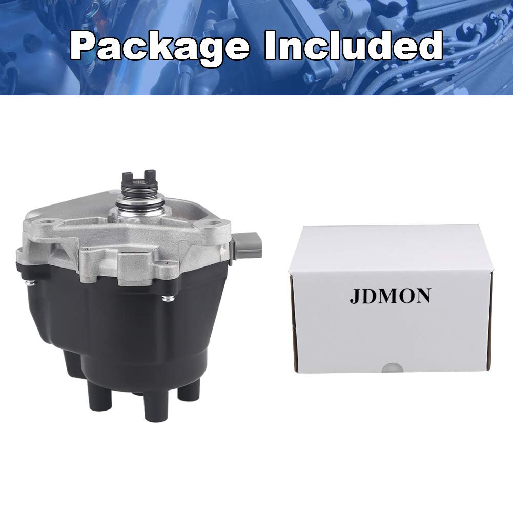 JDMON Compatible with Ignition Distributor Acura Honda Accord LX EXCL L4 2.3L 1998 1999 2000 2001 2002 Replace 30100-PAA-A01 30100-PAA-02 Includes Ignition Module Cap And Rotor