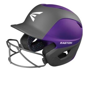 easton | ghost softball batting helmet | two-tone matt purple/charcoal | medium/large