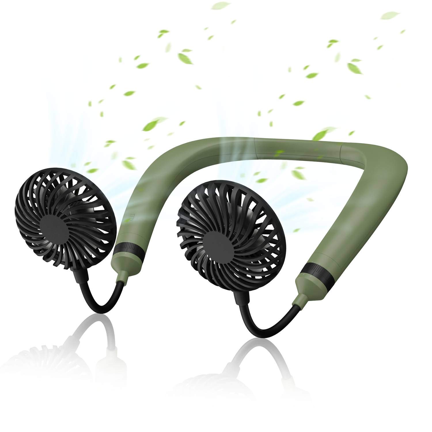 OUTXE Hanging Neck Sports Fan Explosion-Proof Battery 4000mAh Hands-Free USB Rechargeable Personal Wearable Neckband Fan