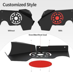 OEDRO Front Inner Fender Liners Compatible with 2007-2018 Jeep Wrangler JK & JKU Unlimited, Bolt-on Style Steel Fender Flares