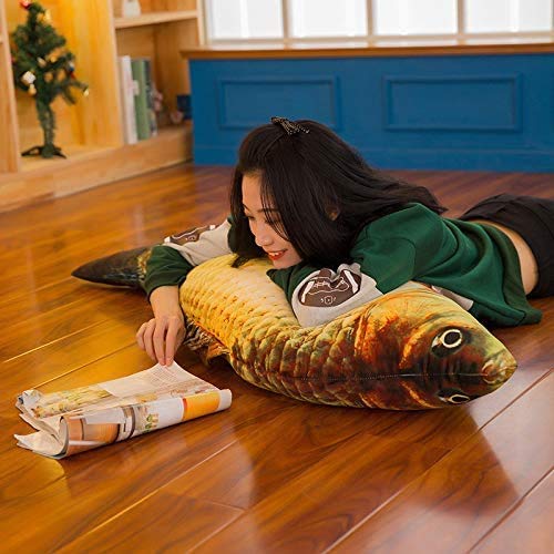 XIGUI 31 Inch Giant 3D Soft Fish Cushion Carp Plush Pillow Plush Throw Pillow, Home Ddecoration Kids Pillow Gift Stuffed Animal Toy