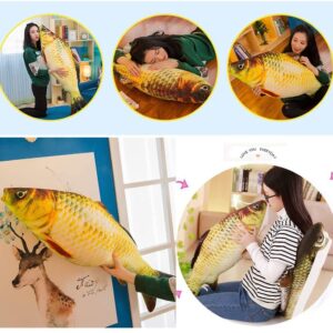 XIGUI 31 Inch Giant 3D Soft Fish Cushion Carp Plush Pillow Plush Throw Pillow, Home Ddecoration Kids Pillow Gift Stuffed Animal Toy