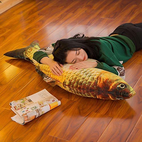 XIGUI 31 Inch Giant 3D Soft Fish Cushion Carp Plush Pillow Plush Throw Pillow, Home Ddecoration Kids Pillow Gift Stuffed Animal Toy