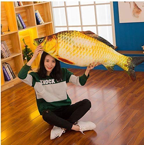 XIGUI 31 Inch Giant 3D Soft Fish Cushion Carp Plush Pillow Plush Throw Pillow, Home Ddecoration Kids Pillow Gift Stuffed Animal Toy