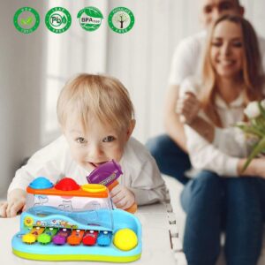 HOLA Toys for 1 Year Old Girl Boy Birthday Gifts, Baby Toys 12-18 Months Pound & Tap Hammer Xylophone Toys for Toddlers 1-3 Boys Girls, Baby & Toddler Toys Age 1-2 3, 1 Year Old Boy Girl Toys Gifts