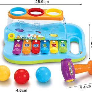 HOLA Toys for 1 Year Old Girl Boy Birthday Gifts, Baby Toys 12-18 Months Pound & Tap Hammer Xylophone Toys for Toddlers 1-3 Boys Girls, Baby & Toddler Toys Age 1-2 3, 1 Year Old Boy Girl Toys Gifts