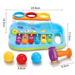 HOLA Toys for 1 Year Old Girl Boy Birthday Gifts, Baby Toys 12-18 Months Pound & Tap Hammer Xylophone Toys for Toddlers 1-3 Boys Girls, Baby & Toddler Toys Age 1-2 3, 1 Year Old Boy Girl Toys Gifts