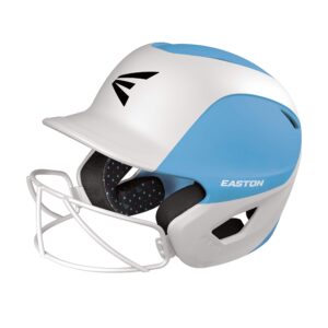 easton | ghost softball batting helmet | two-tone matt carolina blue/white | large/xlarge