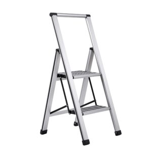 2 step ladder | 2 anti-slip steps | folding step stool | 250 lb. capacity