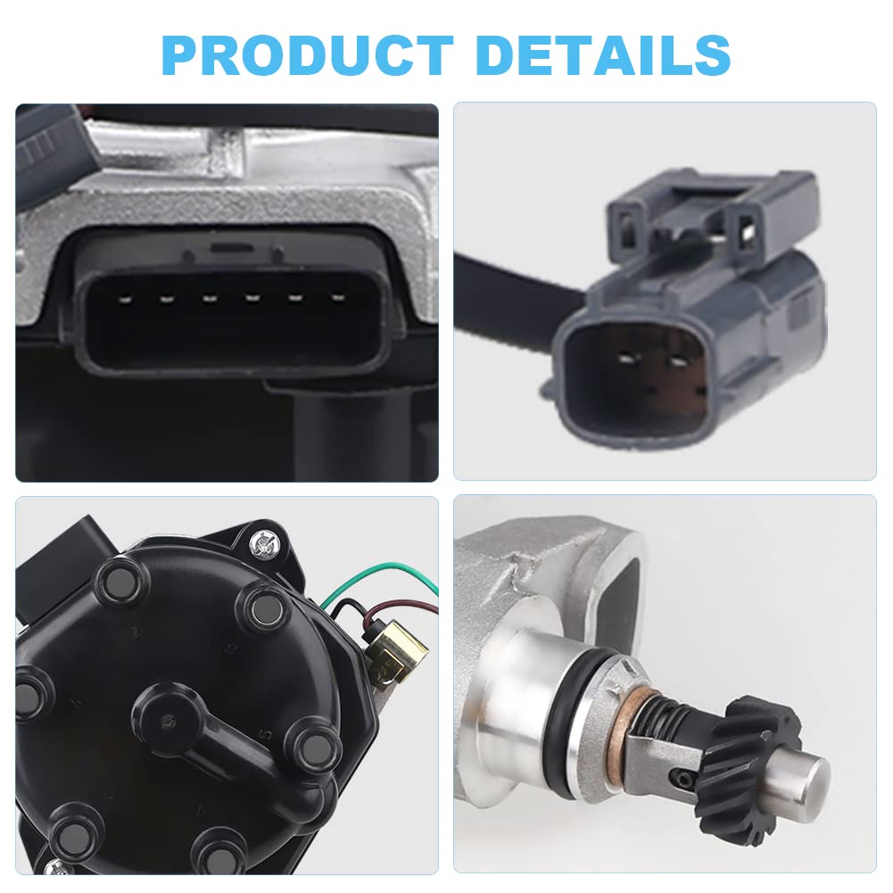 JDMON Ignition Distributor Compatible with Nissan Truck Frontier Xterra Quest Pickup V6 1996 1997 1998 1999 2000 2001 2002 2003 2004 Replace 22100-1W601 221000W001