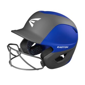 easton | ghost softball batting helmet | two-tone matt royal/charcoal | t-ball/small