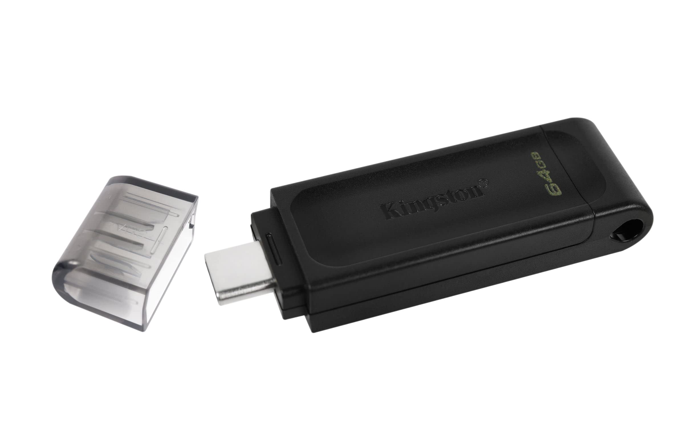 Kingston DataTraveler 70 64GB Portable and Lightweight USB-C flashdrive with USB 3.2 Gen 1 speeds DT70/64GB, Black