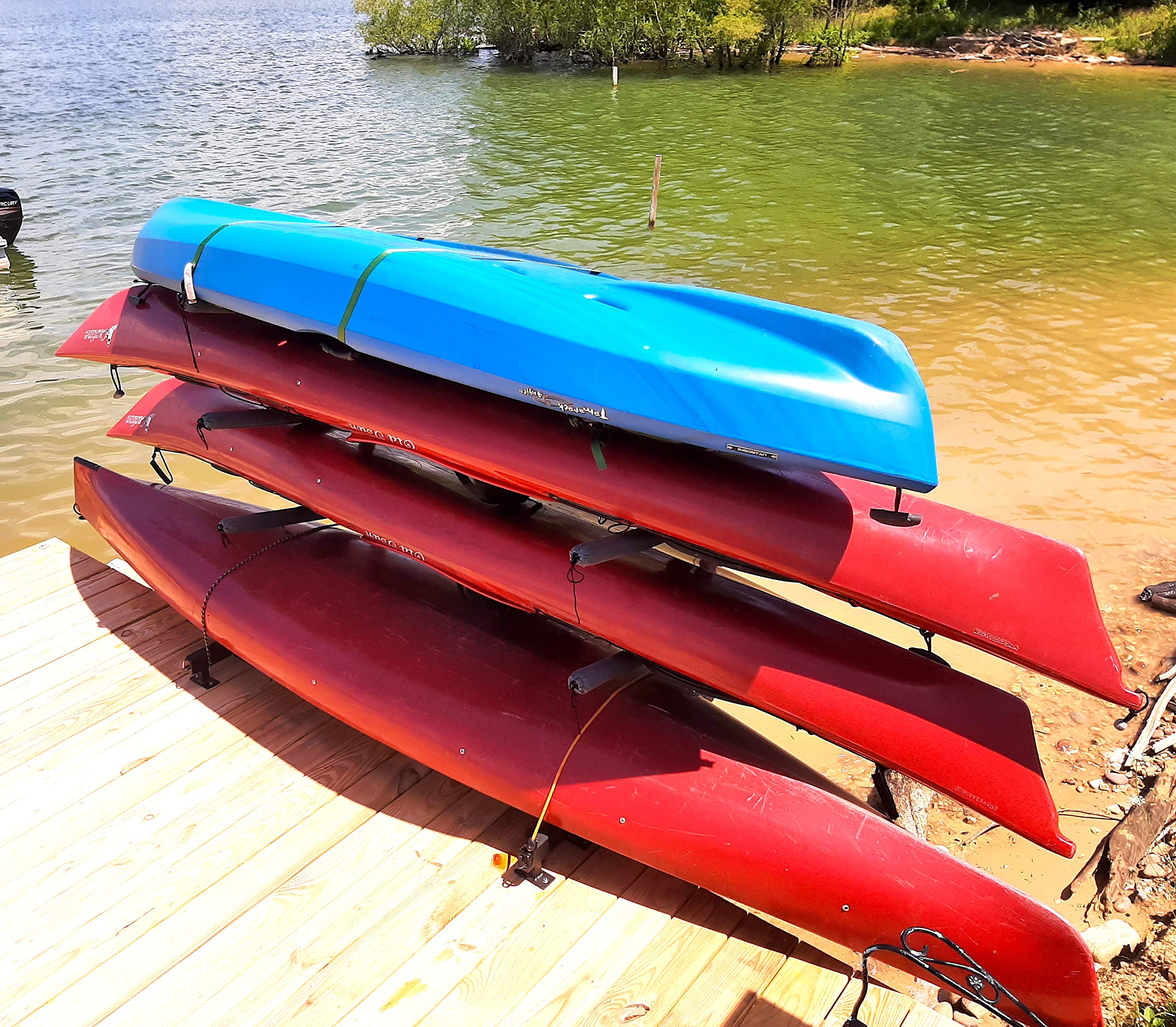 StoreYourBoard Kayak Dock Storage Rack, Outdoor Over The Water Mount, Holds 400 lbs, Heavy-Duty Metal Stand