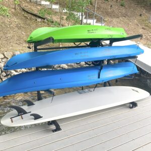 StoreYourBoard Kayak Dock Storage Rack, Outdoor Over The Water Mount, Holds 400 lbs, Heavy-Duty Metal Stand