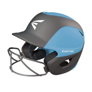 easton | ghost softball batting helmet | two-tone matt carolina blue/charcoal | large/xlarge