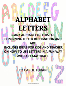 alphabet letters for combining letter recognition and art