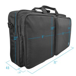 AxcessAbles DDJ-FLX4 Controller Case | DDJ-REV1 Gig Bag | Compact DJ Controller Padded Carry Case with Shoulder Strap | Designed in USA | Compatible with Pioneer DJ DDJ-REV1, DDJ 400, FLX4