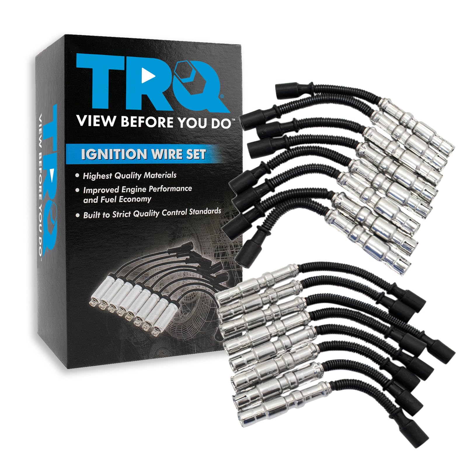 TRQ Ignition Spark Plug Wire Kit Set for Mercedes Benz V8 New