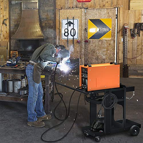 Reliancer 3-Tier Rolling Welding Cart MIG TIG ARC Plasma Cutter Machine Heavy Duty Welding Welder Cart 180 Lbs Weight Capacity with Tank Storage & 2 Cable Hooks & Safety Chain Plasma Cutting Equipment