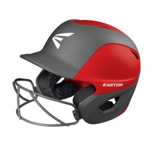 easton | ghost softball batting helmet | two-tone matt red/charcoal | large/xlarge