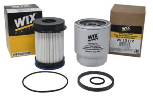 buyer$ lair kit for dodge ram 6.7l diesel cummins fuel filter & fuel/water seperator set wix wf10112 & wf10255np for 2013-2018 models 2500/3500/4500/5500