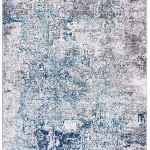 SAFAVIEH Aston Collection Area Rug - 10' x 14', Light Blue & Grey, Modern Abstract Design, Non-Shedding & Easy Care, Ideal for High Traffic Areas in Living Room, Bedroom (ASN705M)