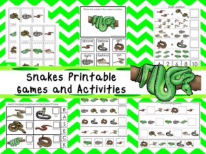 30 printable snakes themed games and activities