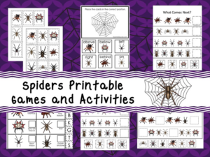 30 printables spiders games and activities