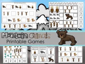 30 printable mountain animals games and activities