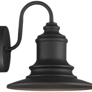 Possini Euro Design Elgin Modern Industrial Farmhouse Outdoor Barn Light Sconce Fixture Textured Black 9 1/2" Decor for Exterior House Porch Patio Outside Deck Garage Yard Front Door Garden Home