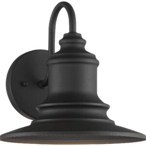 Possini Euro Design Elgin Modern Industrial Farmhouse Outdoor Barn Light Sconce Fixture Textured Black 9 1/2" Decor for Exterior House Porch Patio Outside Deck Garage Yard Front Door Garden Home