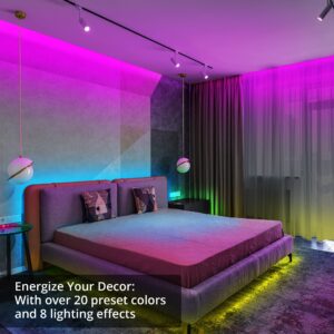 Lumoonosity Led Light Strips Waterproof, 32.8ft Led Strip Lights with Remote Control, Color Changing Light Strip for Bedroom Decoration, RGB Led Strip with 44 Key Controller (2 Rolls of 16.4ft)