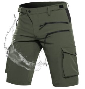 wespornow men's-hiking-shorts tactical shorts lightweight-quick-dry-outdoor-cargo-casual-shorts for hiking cycling (green,l)