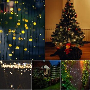 HYODREAM Solar Power String Lights 100 LED 8 Modes Remote Control Waterproof Starry Christmas Fairy Lights for Indoor/Outdoor Gardens Homes Wedding Holiday Party Xmas(Warm Whit (Warm White)