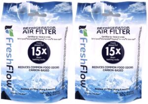 fresh flow w10311524 air filter cartridge for whirlpool refrigerator's 2-pack