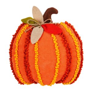 cypress home beautiful thanksgiving fall pumpkin shaped comfortable pillow - 16 x 4 x 17 inches indoor/outdoor decoration for homes, yards and gardens