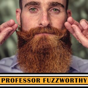 Professor Fuzzworthy's Gentlemans Face & Beard Oil Serum | Best for Normal - Curly - Dry Hair & Sensitive Skin | Natural Organic Men's Grooming - Fragrance Sulfate Paraben Free